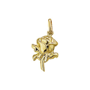 hanger roos 14K geelgoud