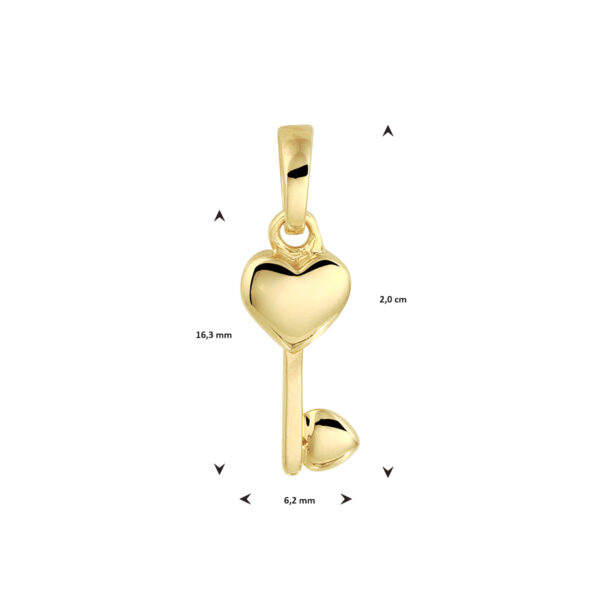 hanger sleutel 14K geelgoud - Afbeelding 3