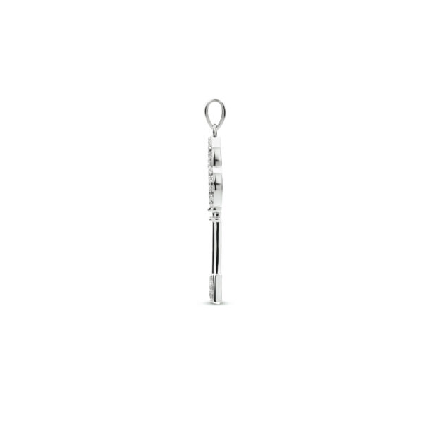 hanger sleutel zirkonia zilver gerhodineerd - Afbeelding 3