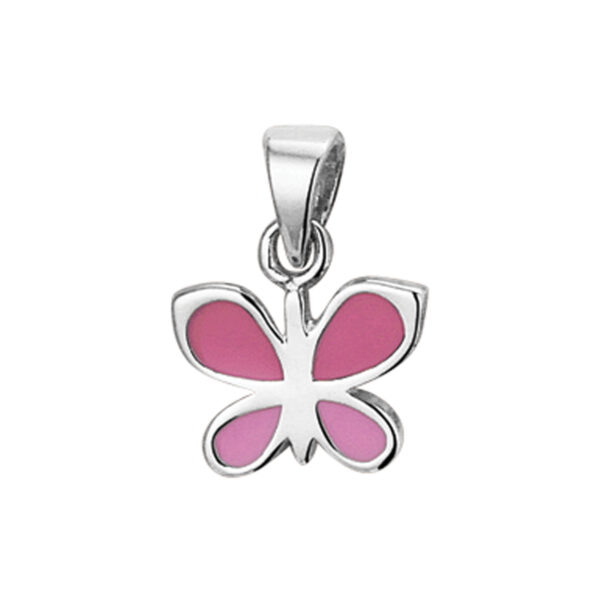 hanger vlinder zilver gerhodineerd