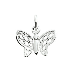 hanger vlinder zilver wit