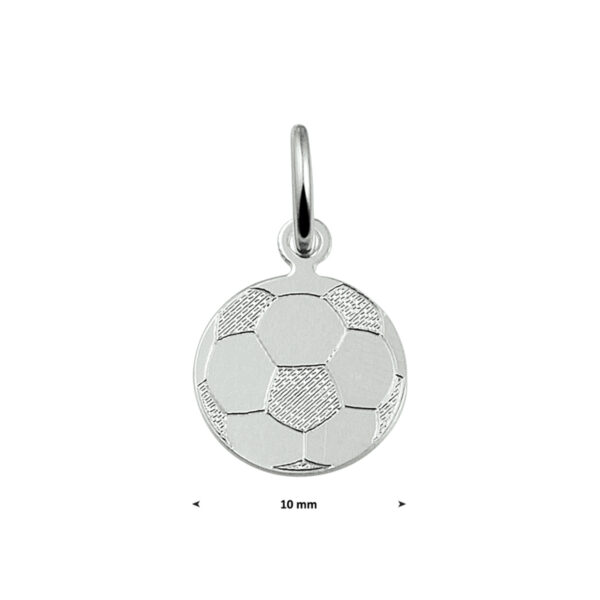 hanger voetbal zilver wit - Afbeelding 3