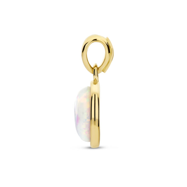 hanger wit opaal 14K geelgoud - Afbeelding 3