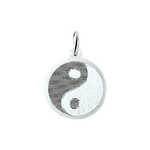 hanger yin/yang zilver wit