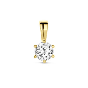 hanger zirkonia 14K geelgoud