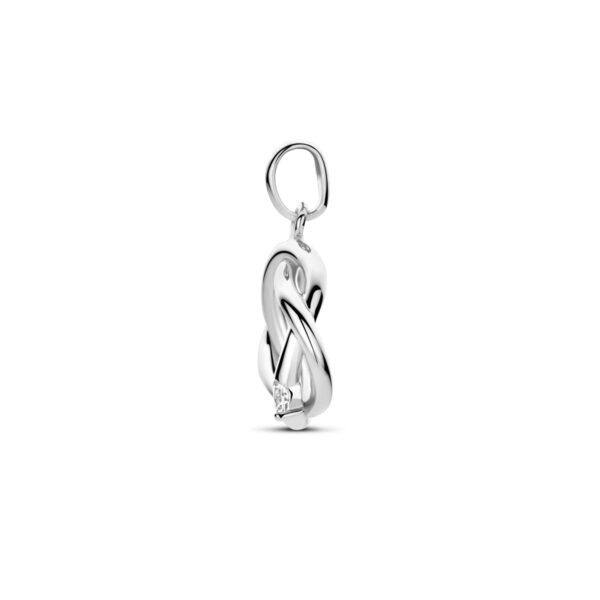 hanger zirkonia 15 mm zilver gerhodineerd - Afbeelding 3