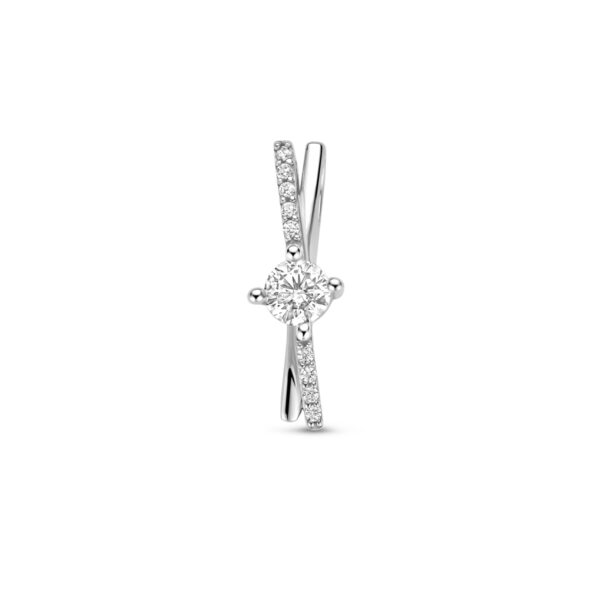 hanger zirkonia 17,5 mm zilver gerhodineerd