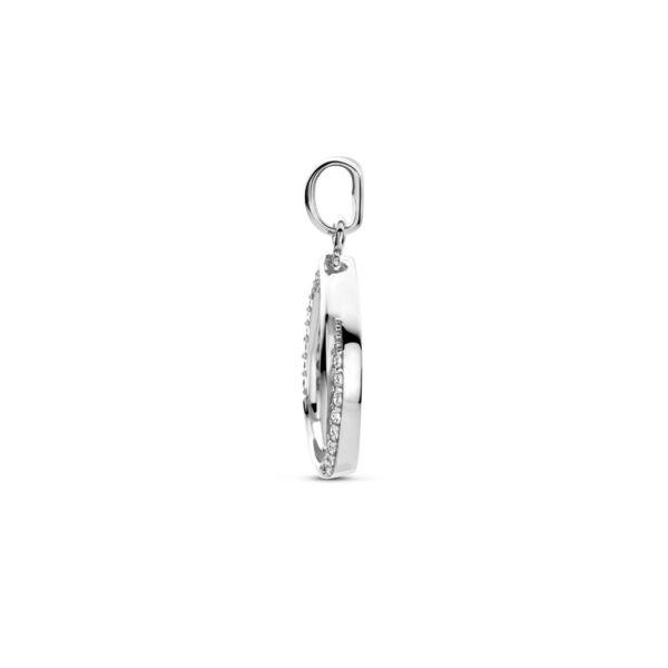 hanger zirkonia 18 mm zilver gerhodineerd - Afbeelding 3