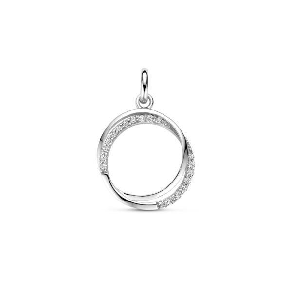 hanger zirkonia 18 mm zilver gerhodineerd