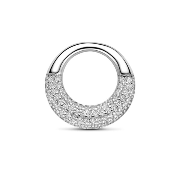 hanger zirkonia 18,5 mm zilver gerhodineerd