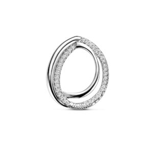 hanger zirkonia 20,5 mm zilver gerhodineerd