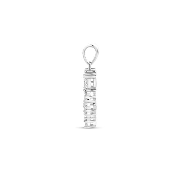 hanger zirkonia 21 mm zilver gerhodineerd - Afbeelding 3