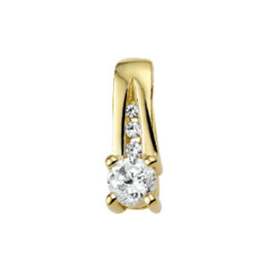 hanger zirkonia 4,0 mm 14K geelgoud