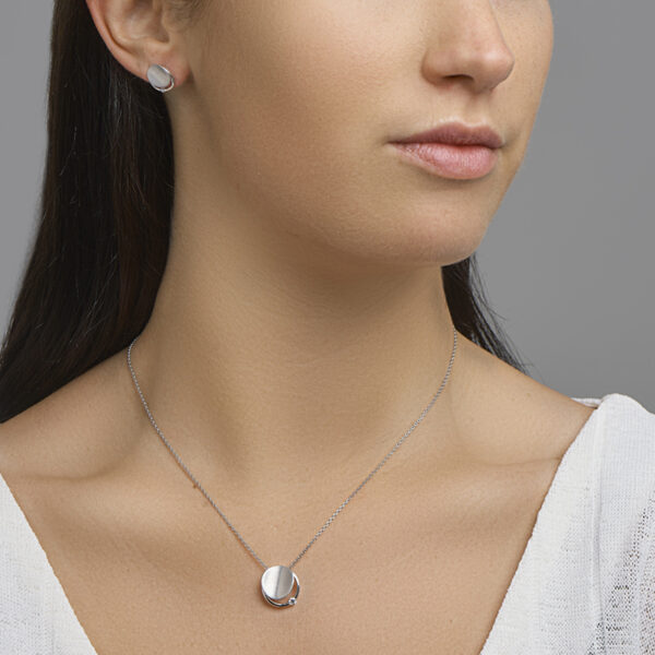 hanger zirkonia poli/mat zilver gerhodineerd - Afbeelding 3