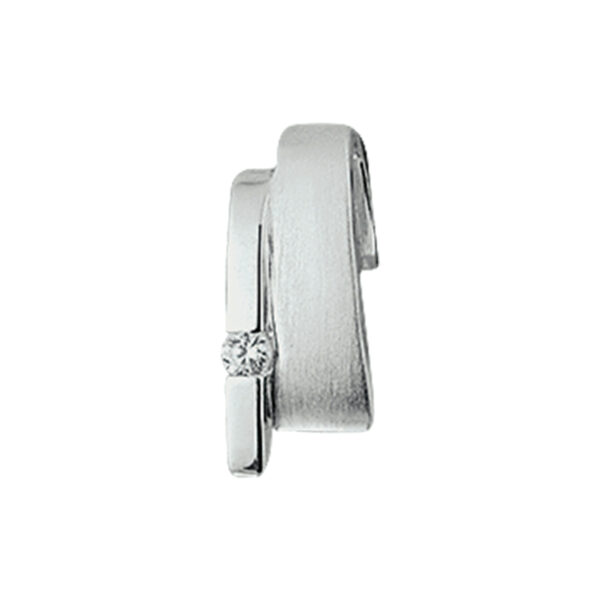 hanger zirkonia poli/mat zilver gerhodineerd