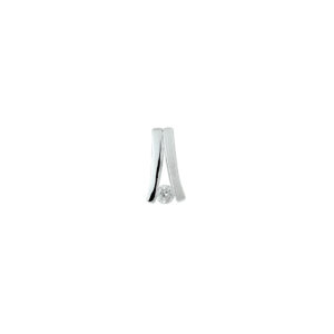 hanger zirkonia poli/mat zilver gerhodineerd