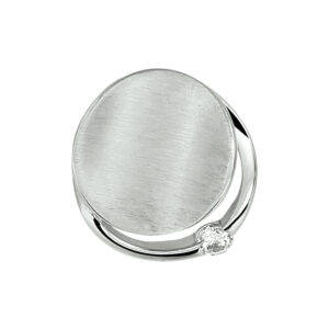 hanger zirkonia poli/mat zilver gerhodineerd