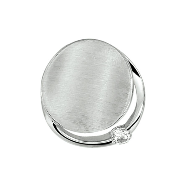 hanger zirkonia poli/mat zilver gerhodineerd