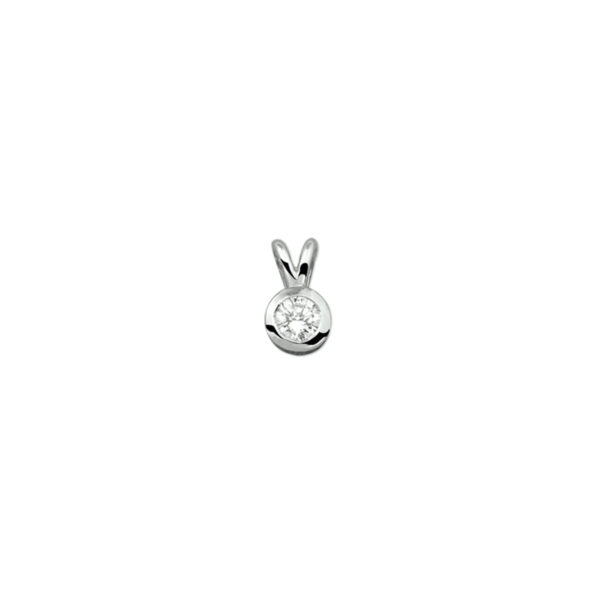 hanger zirkonia zilver gerhodineerd