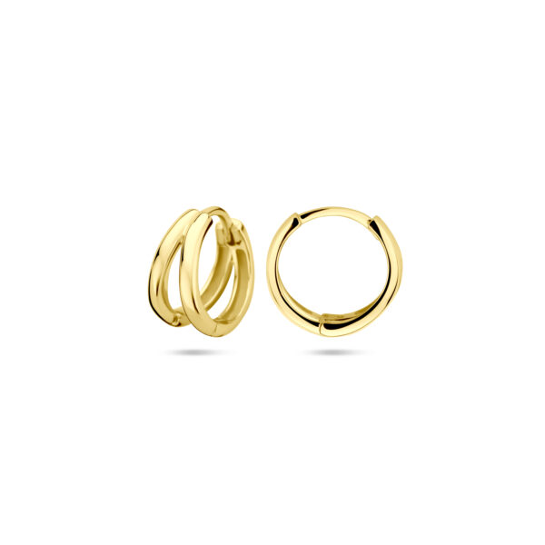 klapoorringen 12,5 mm  1 micron zilver verguld (geel) - Afbeelding 3