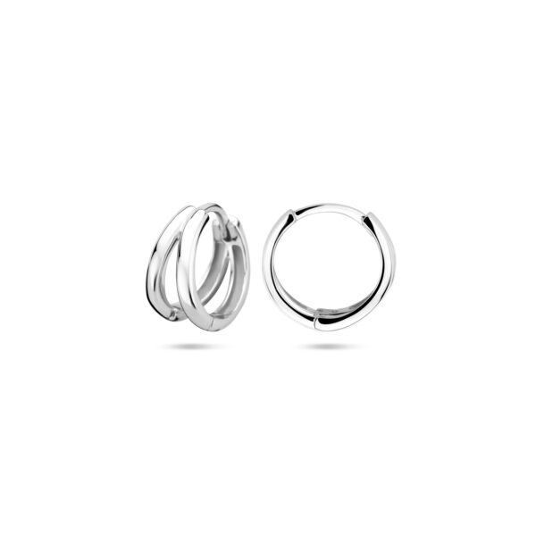 klapoorringen 12,5 mm zilver gerhodineerd - Afbeelding 3