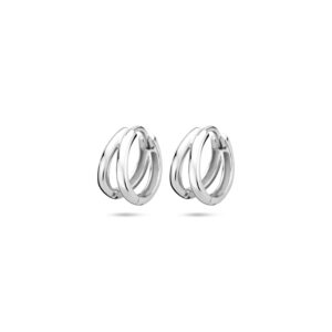 klapoorringen 12,5 mm zilver gerhodineerd