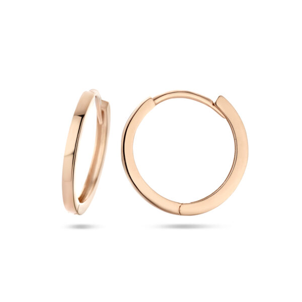 klapoorringen 14K roségoud - Afbeelding 3