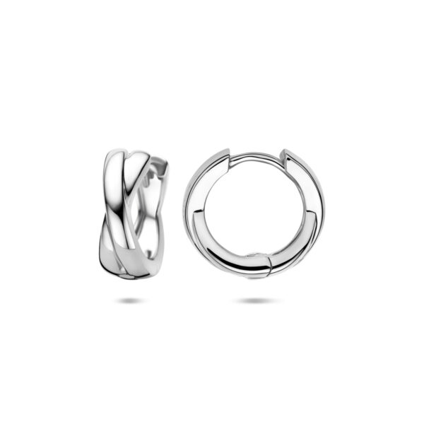 klapoorringen 15 mm zilver gerhodineerd - Afbeelding 3