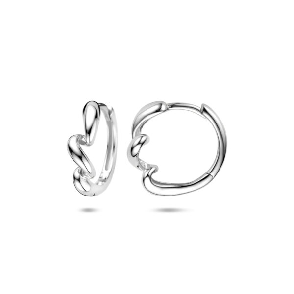 klapoorringen 16 mm zilver gerhodineerd - Afbeelding 3