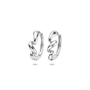 klapoorringen 16 mm zilver gerhodineerd