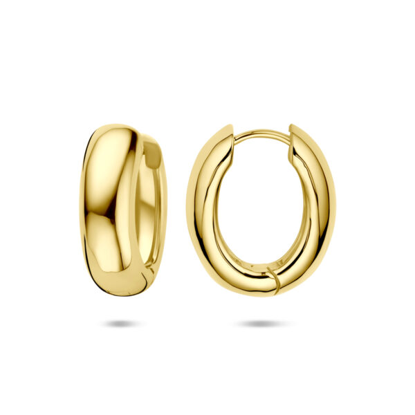 klapoorringen 20 mm 1 micron zilver verguld (geel) - Afbeelding 3