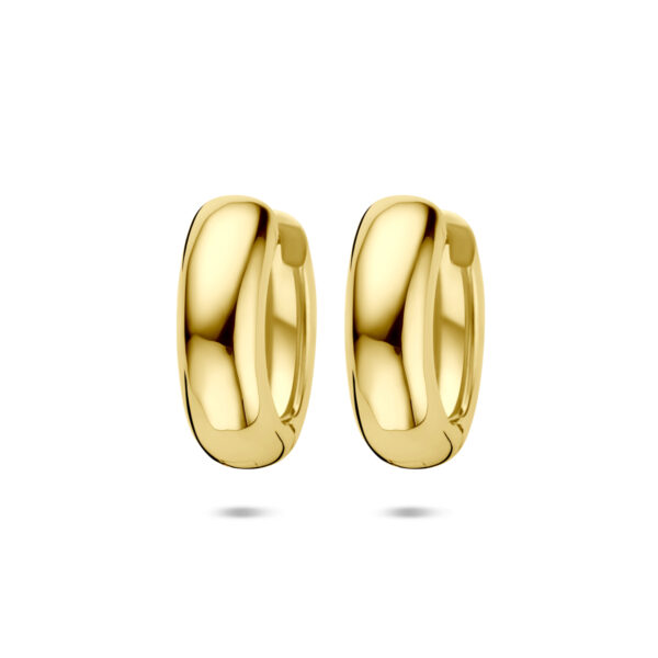 klapoorringen 20 mm 1 micron zilver verguld (geel)