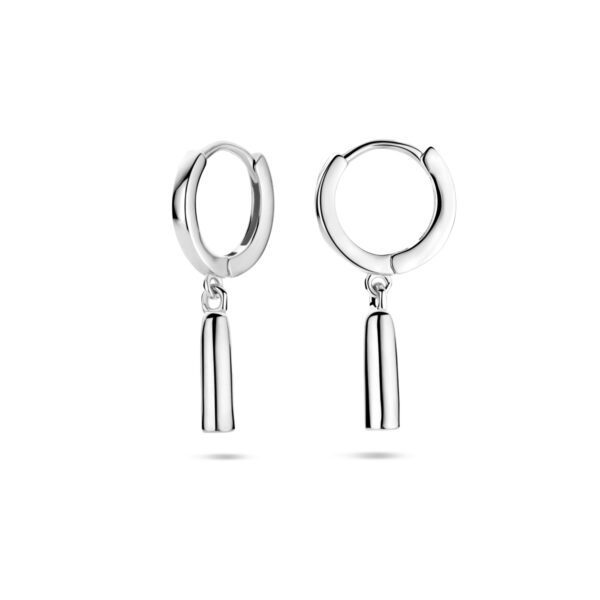 klapoorringen 22 mm zilver gerhodineerd - Afbeelding 3