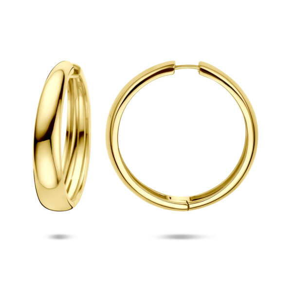 klapoorringen 40 mm 1 micron zilver verguld (geel) - Afbeelding 3