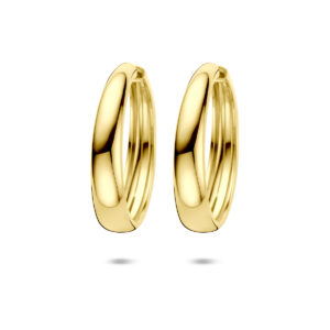 klapoorringen 40 mm 1 micron zilver verguld (geel)
