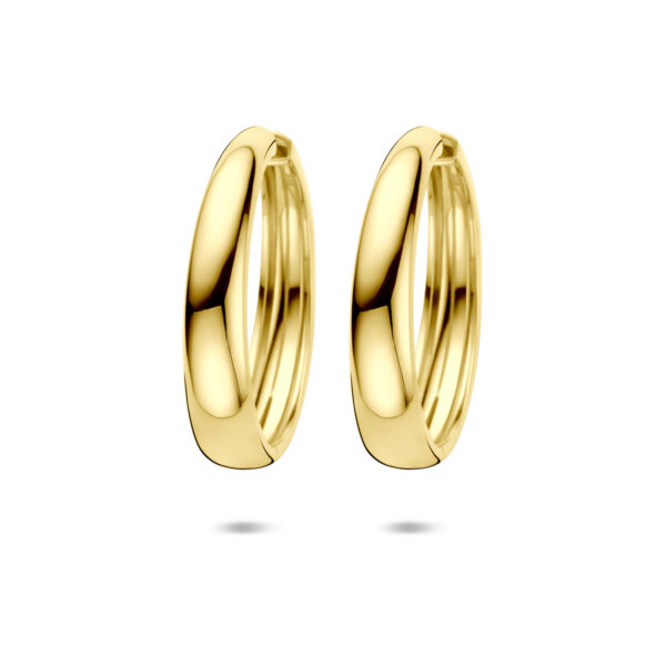 klapoorringen 40 mm 1 micron zilver verguld (geel)