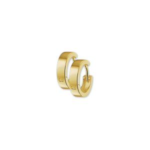 klapoorringen 4,0 mm vlak 14K geelgoud