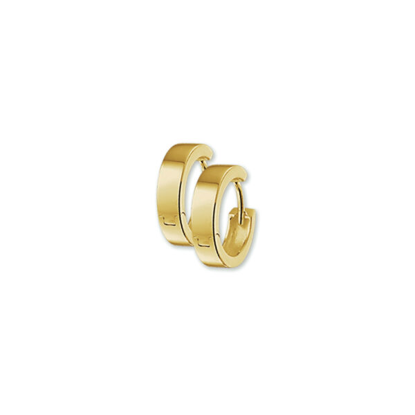klapoorringen 4,0 mm vlak 14K geelgoud