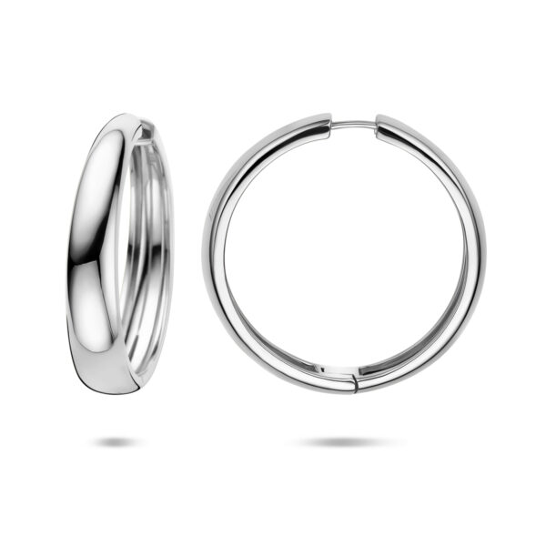 klapoorringen 40 mm zilver gerhodineerd - Afbeelding 3
