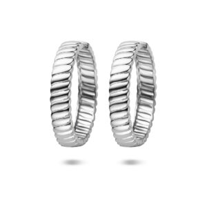 klapoorringen 40 mm zilver gerhodineerd