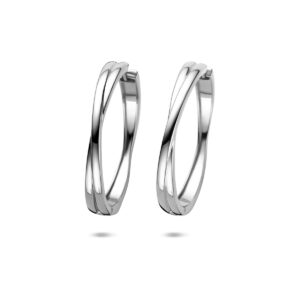 klapoorringen 40 mm zilver gerhodineerd