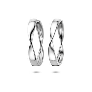 klapoorringen 40 mm zilver gerhodineerd