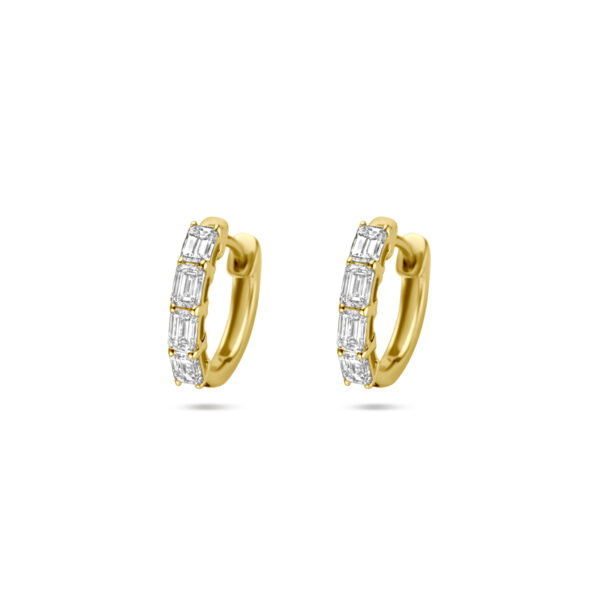 klapoorringen lab grown diamant 0.80ct (2x 0.40ct) h si 13 mm 14K geelgoud
