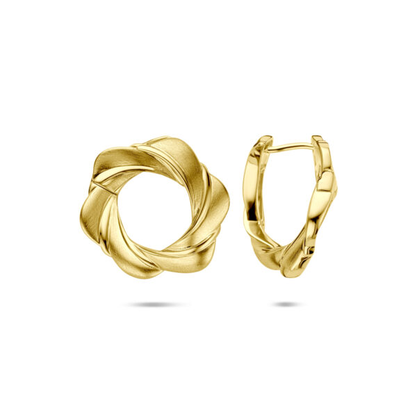 klapoorringen poli/mat 23,5 mm 1 micron zilver verguld (geel) - Afbeelding 3