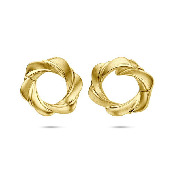 klapoorringen poli/mat 23,5 mm 1 micron zilver verguld (geel)