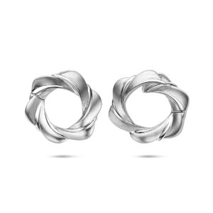 klapoorringen poli/mat 23,5 mm zilver gerhodineerd