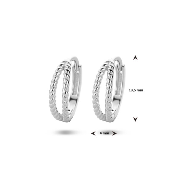 klapoorringen zilver gerhodineerd - Afbeelding 4