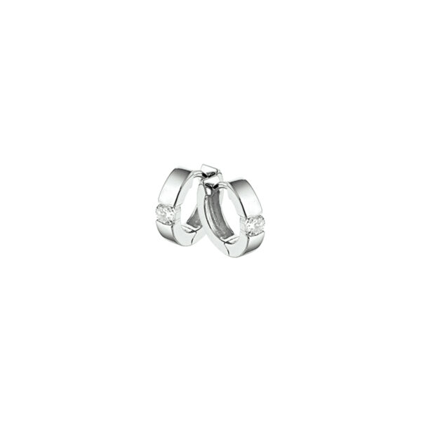 klapoorringen zirkonia zilver gerhodineerd