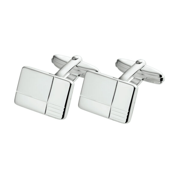 manchetknopen mat gediamanteerd zilver wit