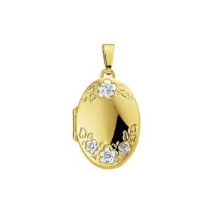 medaillon gravure 14K geelgoud